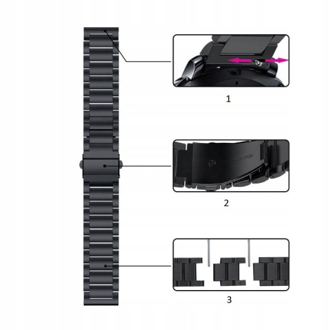 Elegancka bransoleta klasyczna 22 mm Elegancka bransoleta klasyczna 22 mm