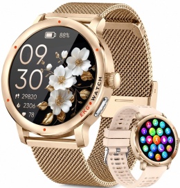 SMARTWATCH EKG HRV ZEGAREK DLA KOBIETY ROZMOWY CIŚNIENIOMIERZ AMOLED PL