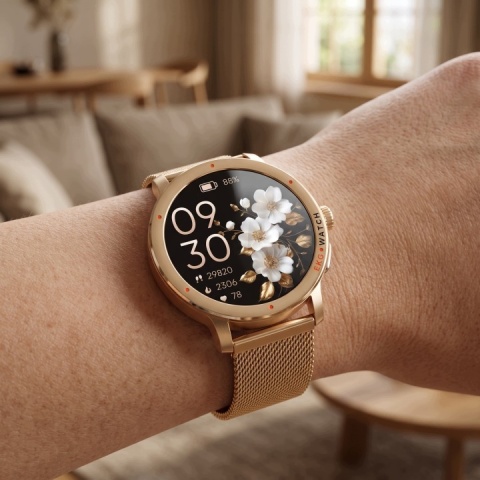 SMARTWATCH EKG HRV ZEGAREK DLA KOBIETY ROZMOWY CIŚNIENIOMIERZ AMOLED PL