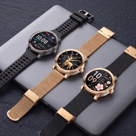 SMARTWATCH EKG HRV ZEGAREK DLA KOBIETY ROZMOWY CIŚNIENIOMIERZ AMOLED PL