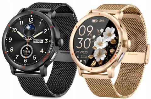SMARTWATCH EKG HRV ZEGAREK DLA KOBIETY ROZMOWY CIŚNIENIOMIERZ AMOLED PL