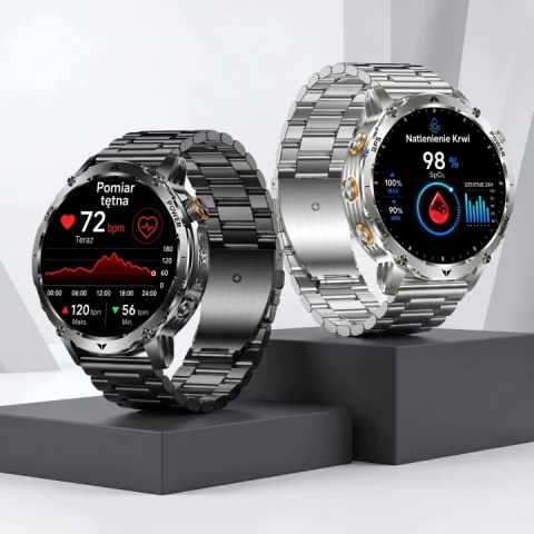 SMARTWATCH GPS 1100MAH ZEGAREK BAROMETR KOMPAS LATARKA ROZMOWY PULS SPORT
