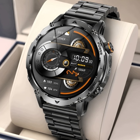 SMARTWATCH GPS 1100MAH ZEGAREK BAROMETR KOMPAS LATARKA ROZMOWY PULS SPORT