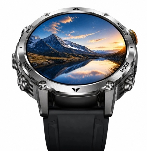 SMARTWATCH GPS 1100MAH ZEGAREK BAROMETR KOMPAS LATARKA ROZMOWY PULS SPORT