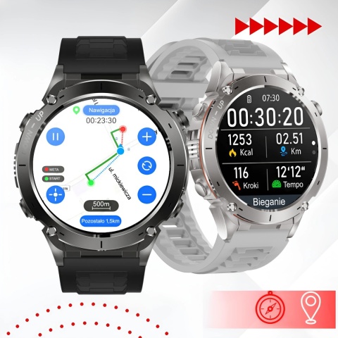 SMARTWATCH GPS ZEGAREK NAWIGACJA 730MAH ROZMOWY LATARKA AMOLED WODOODPORNY SMARTWATCH GPS ZEGAREK NAWIGACJA 730MAH ROZMOWY LATARKA AMOLED WODOODPORNY