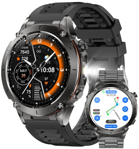 SMARTWATCH GPS ZEGAREK NAWIGACJA 730MAH ROZMOWY LATARKA AMOLED WODOODPORNY SMARTWATCH GPS ZEGAREK NAWIGACJA 730MAH ROZMOWY LATARKA AMOLED WODOODPORNY