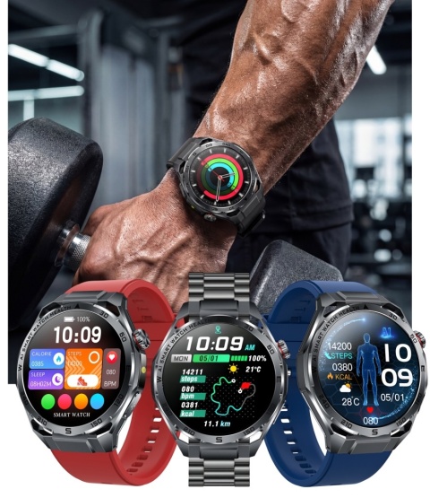 SMARTWATCH ZEGAREK EKG LATARKA PPG CIŚNIENIOMIERZ GLUKOZA ROZMOWY HRV