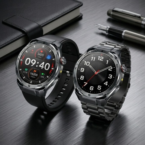 SMARTWATCH ZEGAREK EKG LATARKA PPG CIŚNIENIOMIERZ GLUKOZA ROZMOWY HRV
