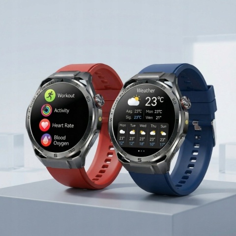 SMARTWATCH ZEGAREK EKG LATARKA PPG CIŚNIENIOMIERZ GLUKOZA ROZMOWY HRV