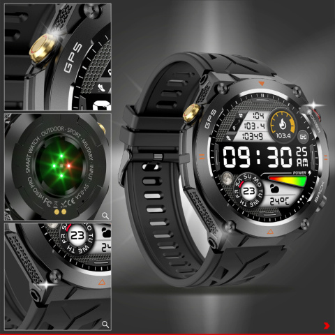 SMARTWATCH Zegarek Męski GPS 650MAH ROZMOWY BAROMETR KOMPAS SATURACJA SMARTWATCH Zegarek Męski GPS 650MAH ROZMOWY BAROMETR KOMPAS SATURACJA