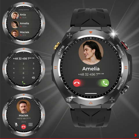 SMARTWATCH Zegarek Męski GPS 650MAH ROZMOWY BAROMETR KOMPAS SATURACJA SMARTWATCH Zegarek Męski GPS 650MAH ROZMOWY BAROMETR KOMPAS SATURACJA