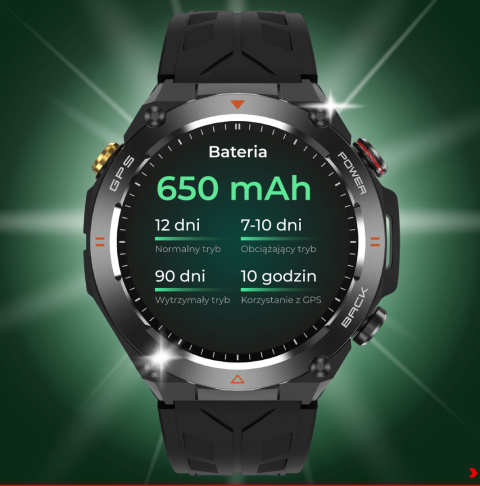 SMARTWATCH Zegarek Męski GPS 650MAH ROZMOWY BAROMETR KOMPAS SATURACJA SMARTWATCH Zegarek Męski GPS 650MAH ROZMOWY BAROMETR KOMPAS SATURACJA