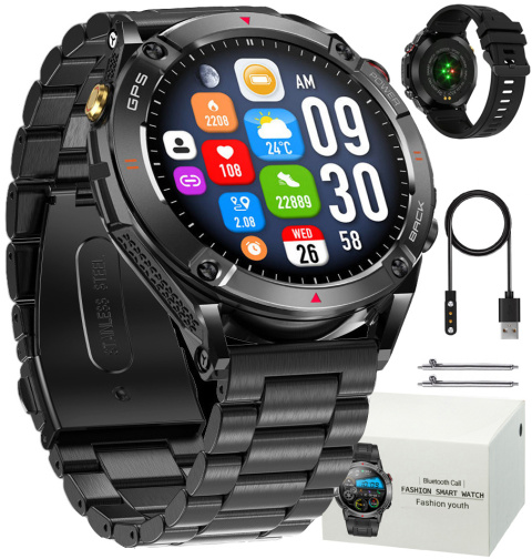 SMARTWATCH Zegarek Męski GPS 650MAH ROZMOWY BAROMETR KOMPAS SATURACJA SMARTWATCH Zegarek Męski GPS 650MAH ROZMOWY BAROMETR KOMPAS SATURACJA