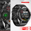 SMARTWATCH Zegarek Męski LATARKA Ciśnieniomierz ROZMOWY 530mAH AMOLED IP68