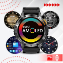 SMARTWATCH Zegarek Męski LATARKA Ciśnieniomierz ROZMOWY 530mAH AMOLED IP68