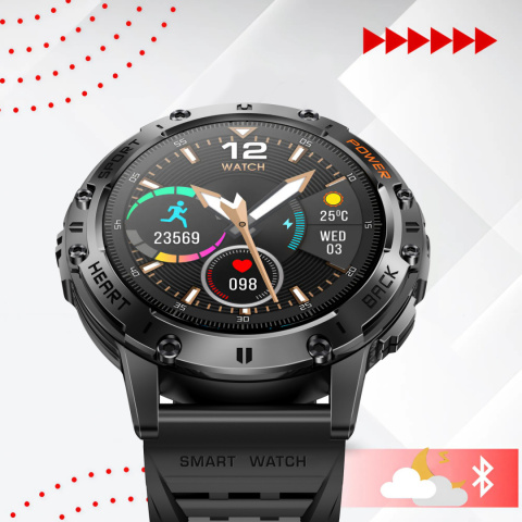 SMARTWATCH Zegarek Męski LATARKA Ciśnieniomierz ROZMOWY 530mAH AMOLED IP68 SMARTWATCH Zegarek Męski LATARKA Ciśnieniomierz ROZMOWY 530mAH AMOLED IP68