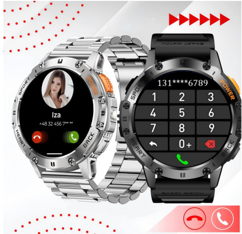 SMARTWATCH Zegarek Męski LATARKA Ciśnieniomierz ROZMOWY 530mAH AMOLED IP68 SMARTWATCH Zegarek Męski LATARKA Ciśnieniomierz ROZMOWY 530mAH AMOLED IP68