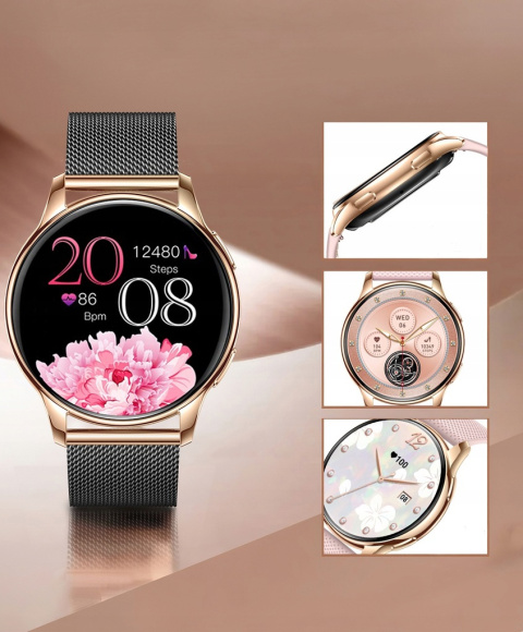 Smartwatch Damski Zegarek Dla Kobiety AMOLED ROZMOWY 300MAH Ciśnieniomierz Smartwatch Damski Zegarek Dla Kobiety AMOLED ROZMOWY 300MAH Ciśnieniomierz