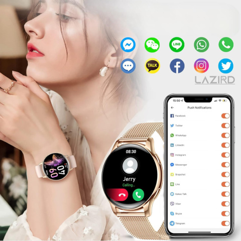 Smartwatch Damski Zegarek Dla Kobiety AMOLED ROZMOWY 300MAH Ciśnieniomierz Smartwatch Damski Zegarek Dla Kobiety AMOLED ROZMOWY 300MAH Ciśnieniomierz