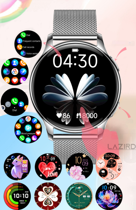 Smartwatch Damski Zegarek Dla Kobiety AMOLED ROZMOWY 300MAH Ciśnieniomierz Smartwatch Damski Zegarek Dla Kobiety AMOLED ROZMOWY 300MAH Ciśnieniomierz