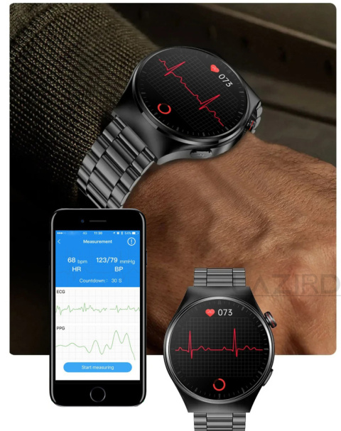 Smartwatch TiTANiUM Zegarek Ciśnieniomierz EKG Glukoza HRV Smartwatch TiTANiUM Zegarek Ciśnieniomierz EKG Glukoza HRV