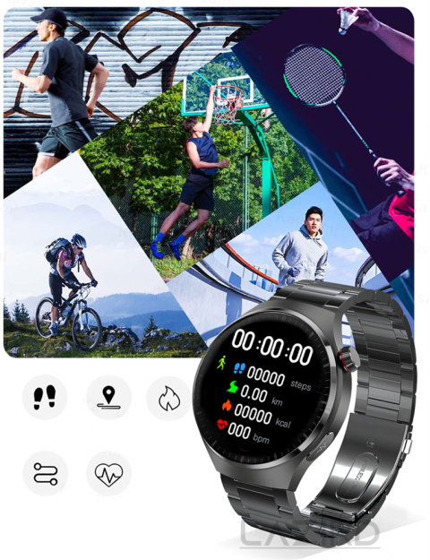 Smartwatch TiTANiUM Zegarek Ciśnieniomierz EKG Glukoza HRV Smartwatch TiTANiUM Zegarek Ciśnieniomierz EKG Glukoza HRV