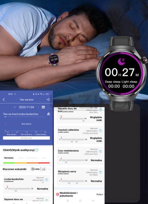 Smartwatch TiTANiUM Zegarek Ciśnieniomierz EKG Glukoza HRV Smartwatch TiTANiUM Zegarek Ciśnieniomierz EKG Glukoza HRV