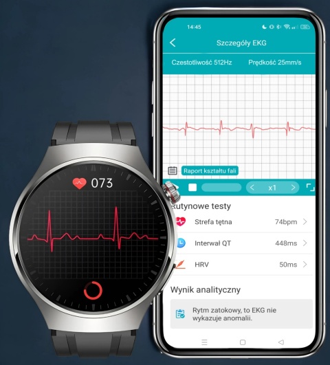 Smartwatch TiTANiUM Zegarek Ciśnieniomierz EKG Glukoza HRV Smartwatch TiTANiUM Zegarek Ciśnieniomierz EKG Glukoza HRV