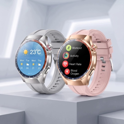 VIBE CHIC SMARTWATCH EKG DAMSKI CIŚNIENIOMIERZ POMIAR GLUKOZY AMOLED ROZMOWY