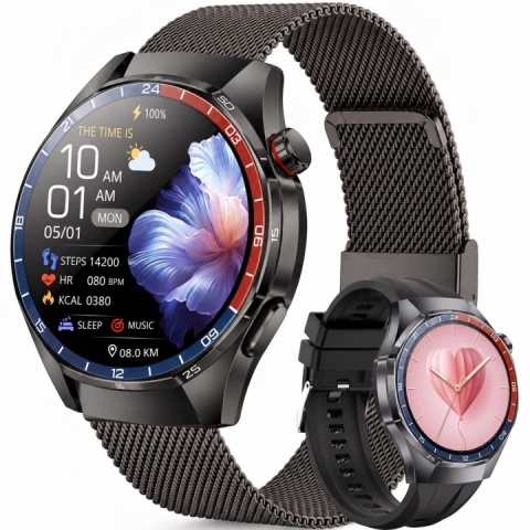 VIBE CHIC SMARTWATCH EKG DAMSKI CIŚNIENIOMIERZ POMIAR GLUKOZY AMOLED ROZMOWY