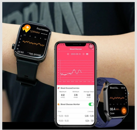 Zegarek Damski Smartwatch GLUKOZA 380MAH ROZMOWY AMOLED Ciśnieniomierz Zegarek Damski Smartwatch GLUKOZA 380MAH ROZMOWY AMOLED Ciśnieniomierz