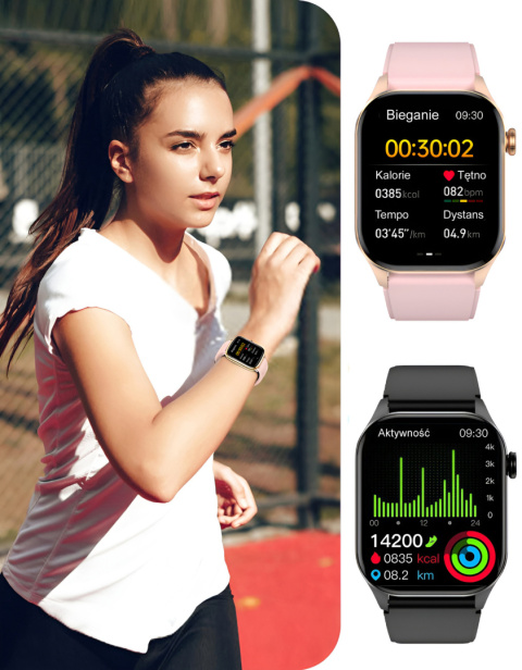 Zegarek Damski Smartwatch GLUKOZA 380MAH ROZMOWY AMOLED Ciśnieniomierz Zegarek Damski Smartwatch GLUKOZA 380MAH ROZMOWY AMOLED Ciśnieniomierz