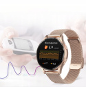 Zegarek Smartwatch Damski EKG Glukoza HRV BMI AMOLED CIŚNIENIOMIERZ ROZMOWY