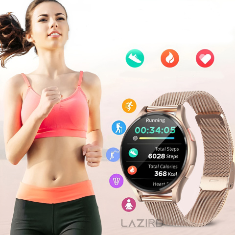 Zegarek Smartwatch Damski EKG Glukoza HRV BMI AMOLED CIŚNIENIOMIERZ ROZMOWY HRV2025 Zegarek Smartwatch Damski EKG Glukoza HRV BMI AMOLED CIŚNIENIOMIERZ ROZMOWY HRV2025