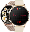 Zegarek Smartwatch Damski EKG Glukoza HRV BMI AMOLED CIŚNIENIOMIERZ ROZMOWY HRV2025
