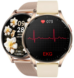 Zegarek Smartwatch Damski EKG Glukoza HRV BMI AMOLED CIŚNIENIOMIERZ ROZMOWY HRV2025