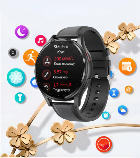 Zegarek Smartwatch Damski EKG Glukoza HRV BMI AMOLED CIŚNIENIOMIERZ ROZMOWY HRV2025 Zegarek Smartwatch Damski EKG Glukoza HRV BMI AMOLED CIŚNIENIOMIERZ ROZMOWY HRV2025